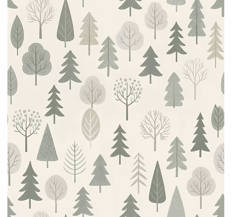 Estore de rolo nórdico floresta escandinava tranquila - TenStickers