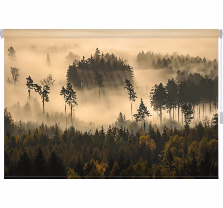 Estores de rolo de árvores névoa matinal etérea - TenStickers