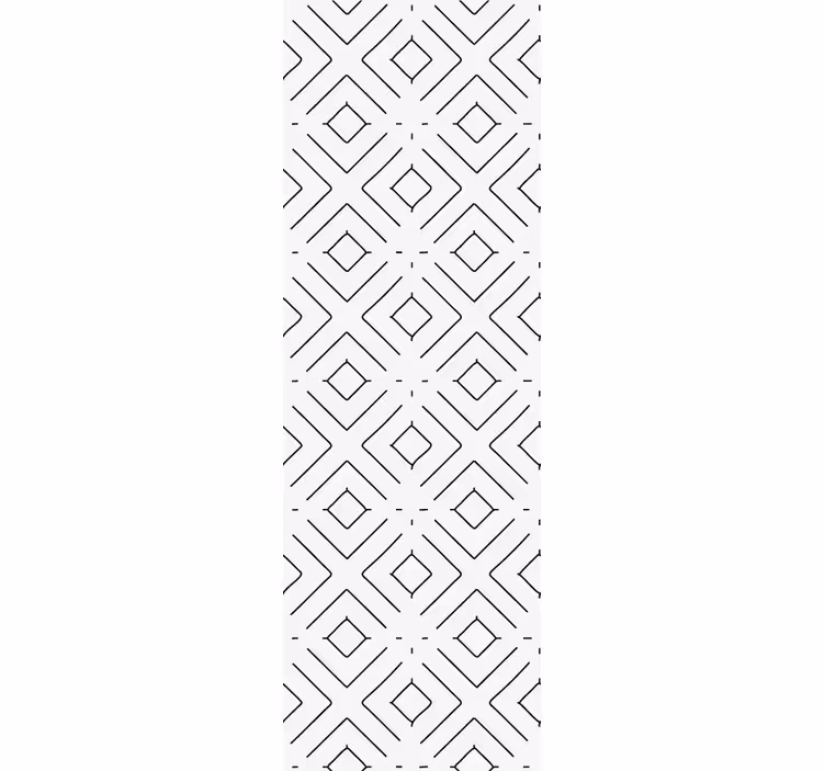 Estore de rolo escritório padrão geométrico branco - TenStickers