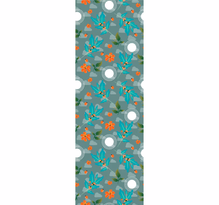 Estore de rolo sala de jantar geométrico floral - TenStickers