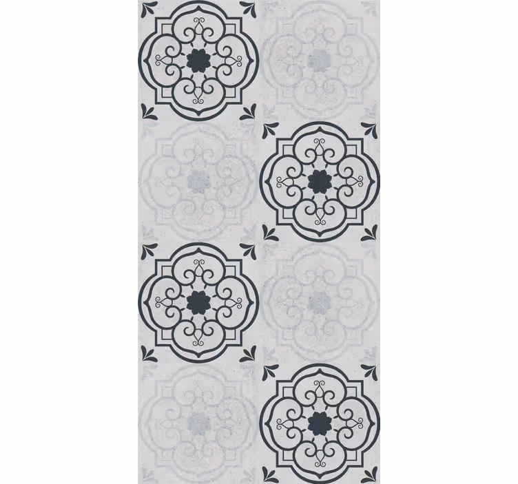 Estore de rolo para cozinha azulejos cinza elegantes - TenStickers