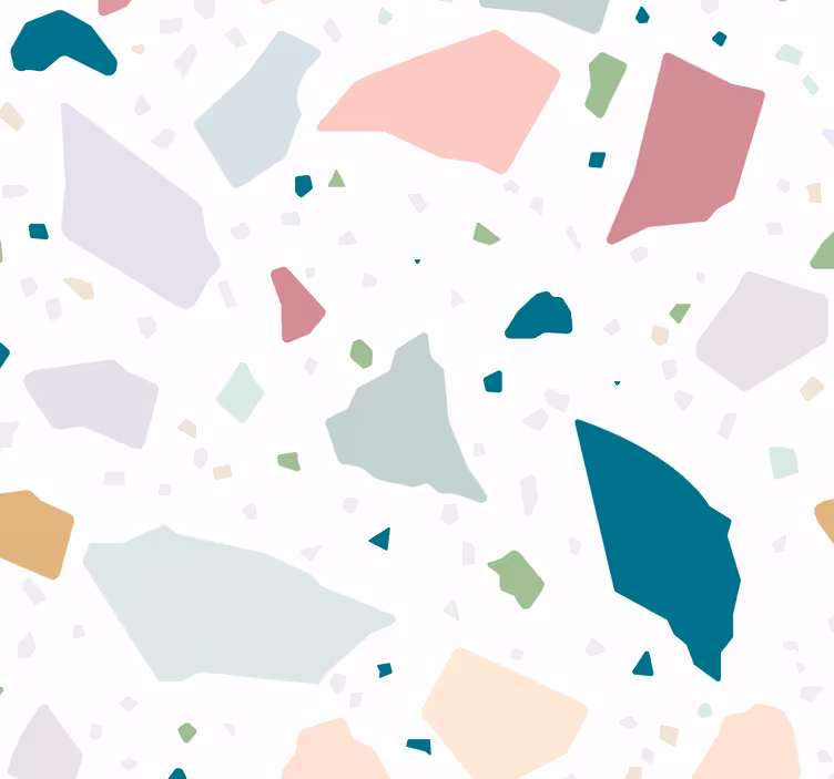 Estore de rolo para cozinha em terrazzo geométrico colorido - TenStickers