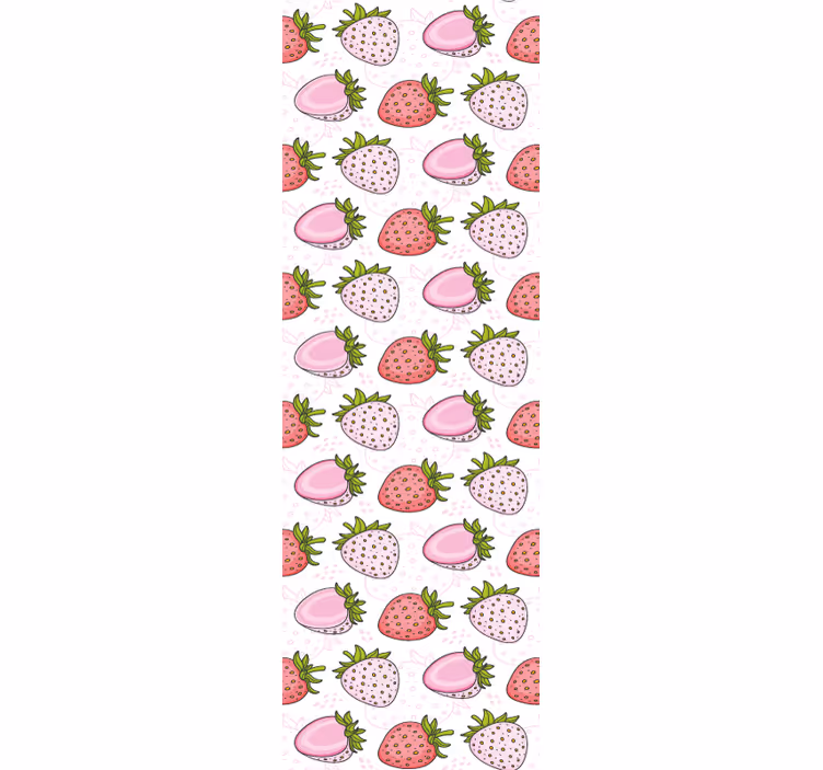 Estore de rolo para cozinha padrões de morango - TenStickers