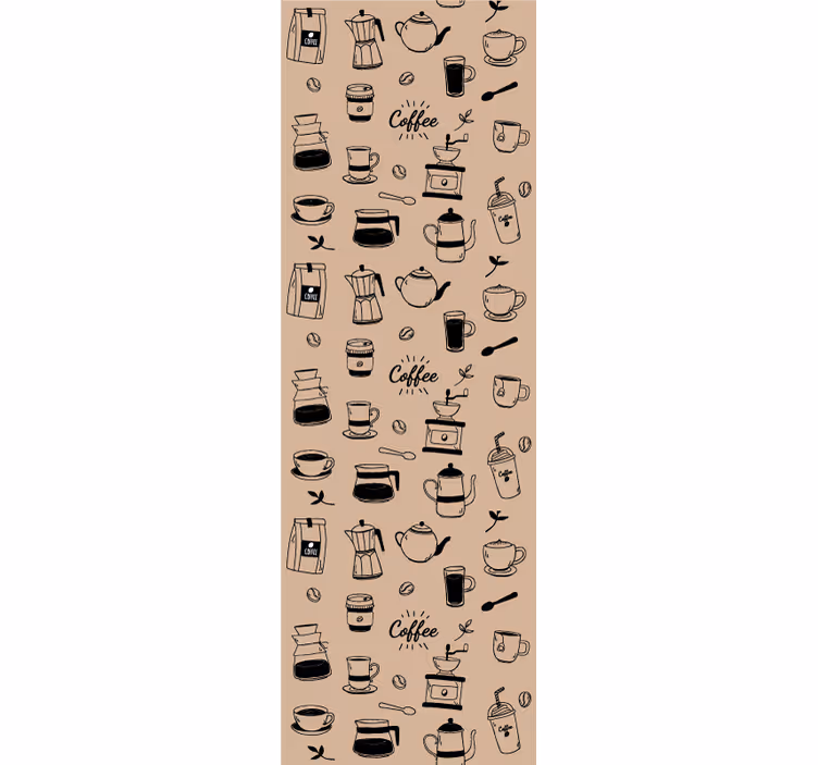 Estore de rolo para cozinha estampa de café - TenStickers
