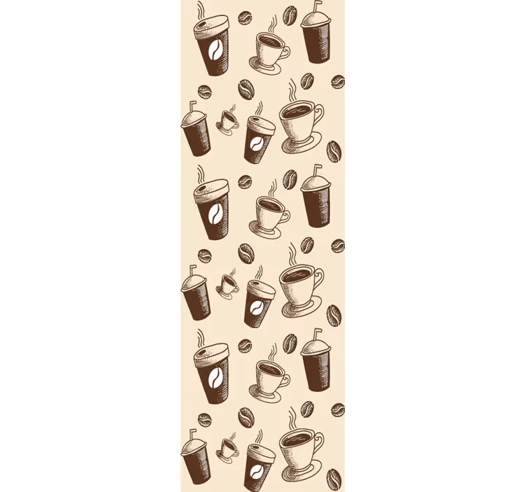 Estore de rolo para cozinha com design de café - TenStickers