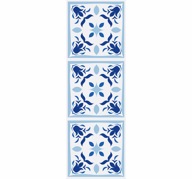 Estore de rolo para cozinha flores de azulejos típicos - TenStickers