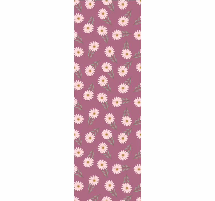 Estore de rolo para cozinha padrão de margaridas rosas - TenStickers