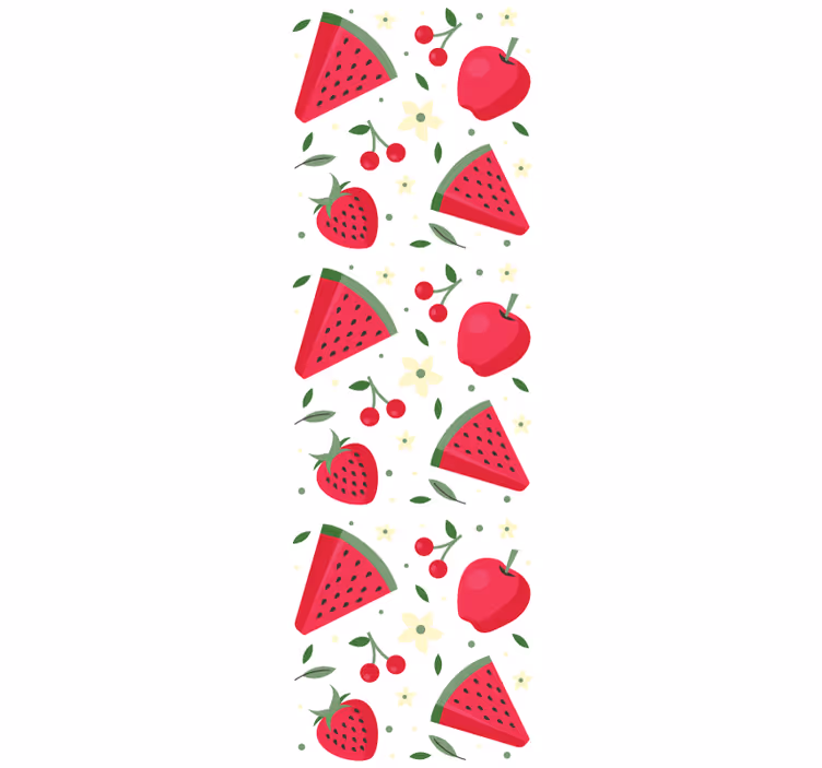 Estore de rolo para cozinha com padrão de frutas variadas - TenStickers