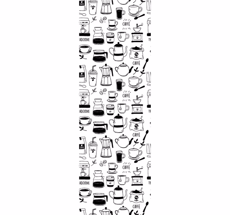 Estore de rolo para cozinha hora do café - TenStickers