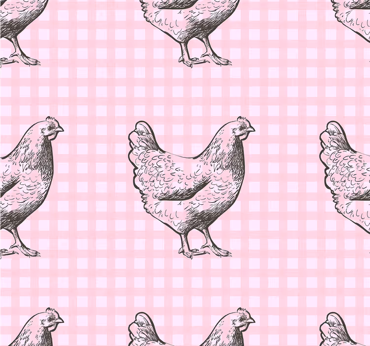 Estore de rolo para cozinha com decoração de galinhas - TenStickers