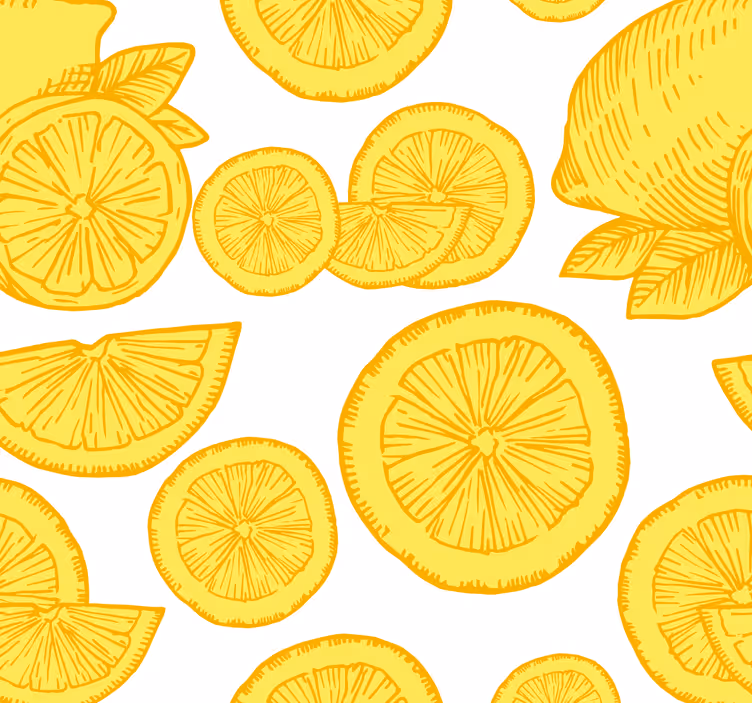 Estore de rolo para cozinha desenho de laranja e limão - TenStickers