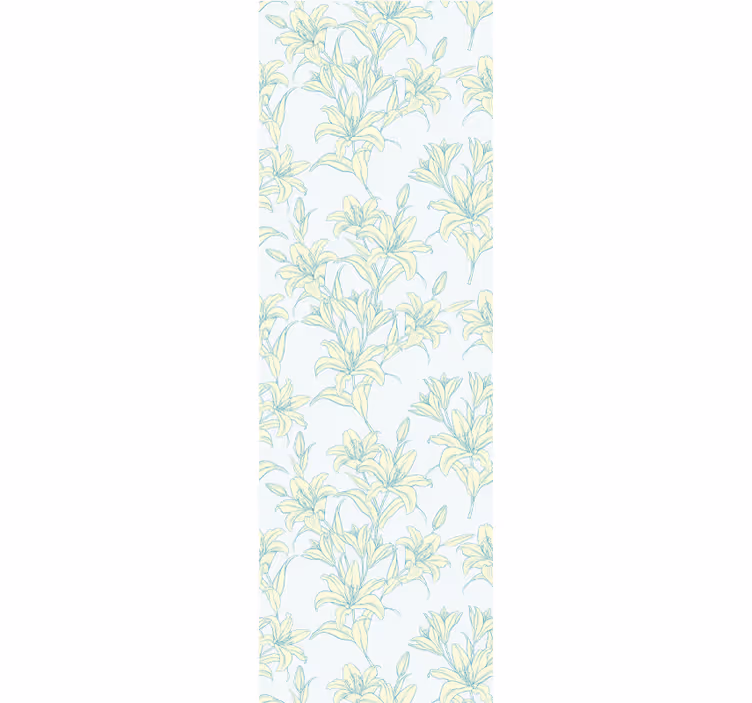 Estore de rolo sala de jantar padrão floral lírios vintage - TenStickers