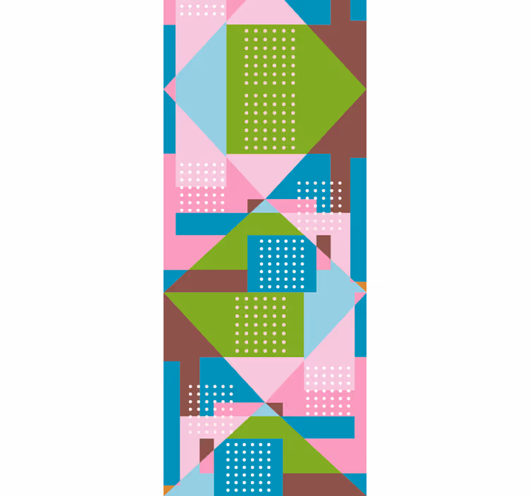 Estore de rolo sala de jantar padrão geométrico pastel - TenStickers