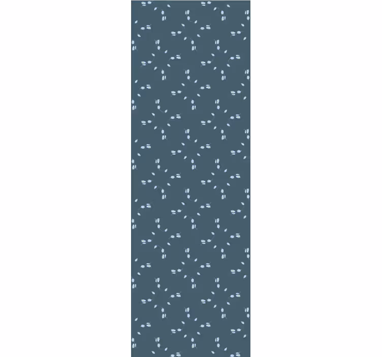Estore de rolo sala de jantar padrão flor magnólia azul - TenStickers