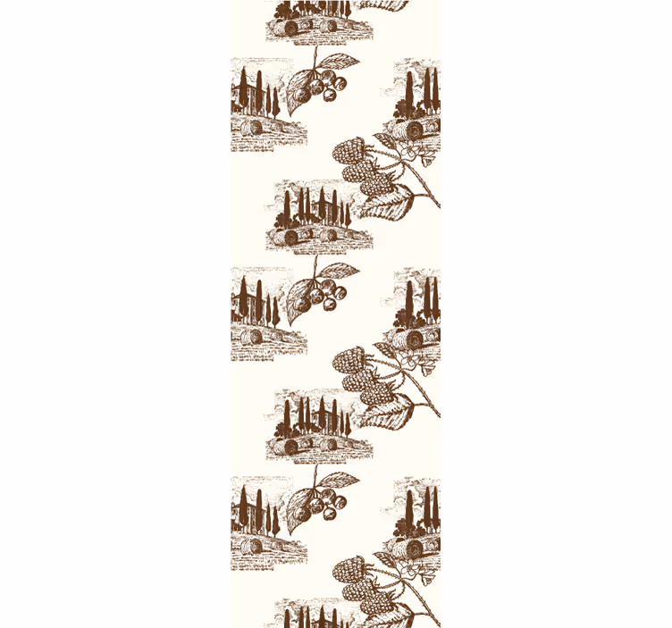 Estore de rolo sala de jantar padrão vida campestre francês - TenStickers