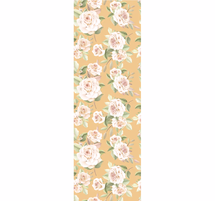 Estore de rolo sala de jantar padrão rosas provinciais - TenStickers