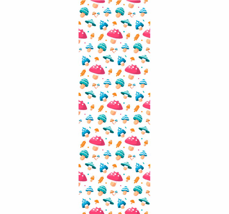 Estore de rolo sala de jantar cogumelos multicoloridos - TenStickers