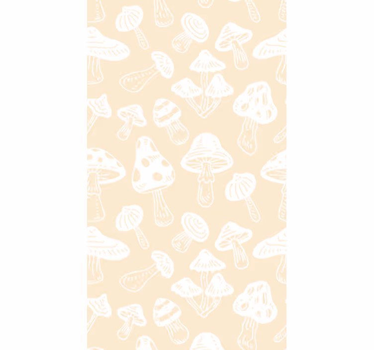 Estore de rolo sala de jantar com design de cogumelos bege - TenStickers