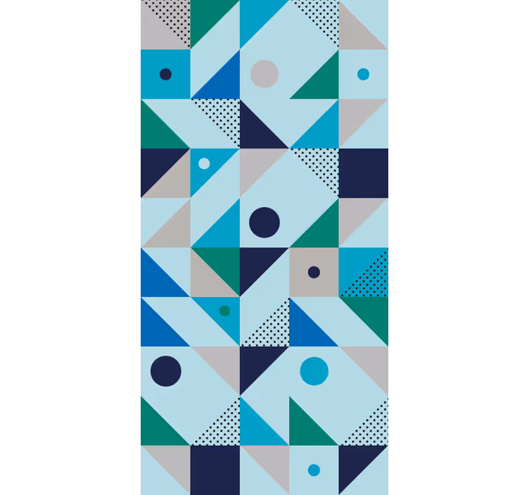 Estore de rolo sala de jantar em patchwork azul - TenStickers