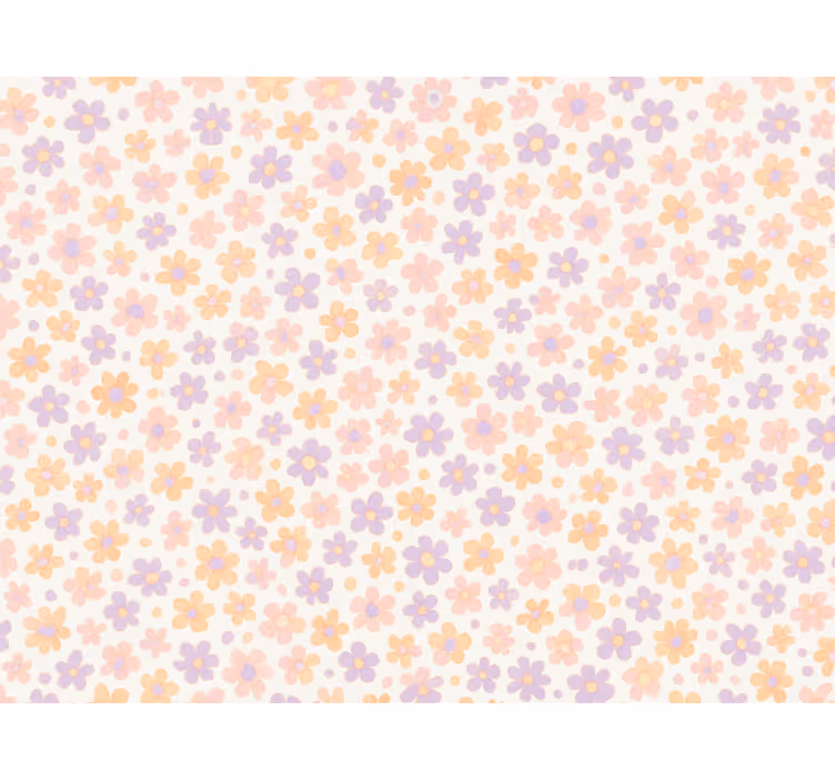 Estore de rolo infantil flores pequenas em pastel - TenStickers