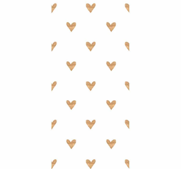 Estore de rolo infantil coração dourado com fundo branco - TenStickers