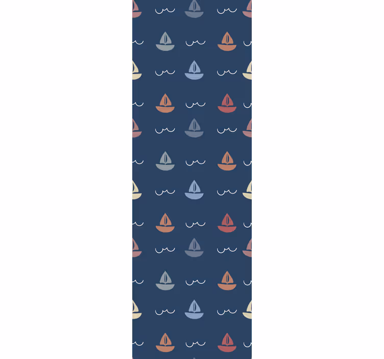 Estore de rolo infantil com estampa de barcos à vela - TenStickers