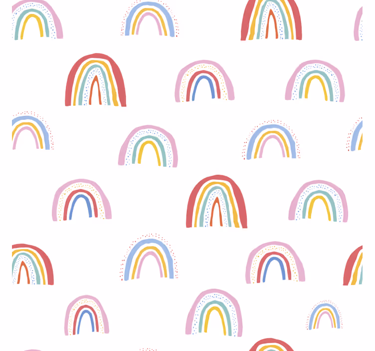 Estore de rolo infantil com padrões coloridos de arco-íris - TenStickers