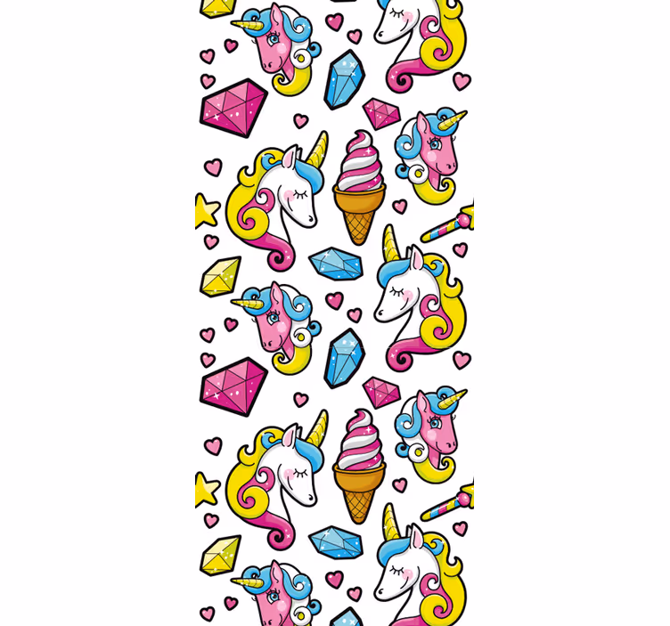 Estore de rolo infantil motivo de fantasia de unicórnio - TenStickers
