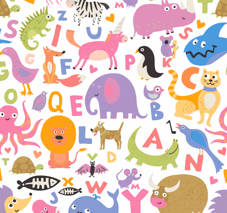 Estore de rolo infantil animais do alfabeto - TenStickers