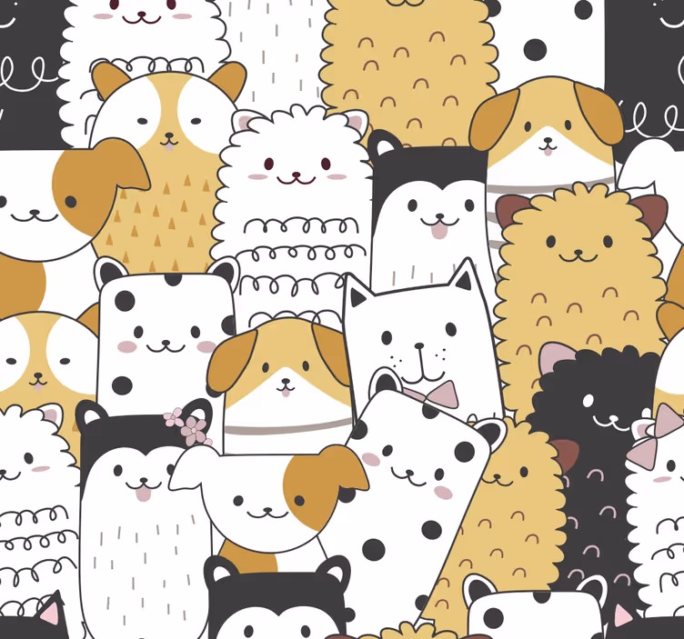 Estore de rolo infantil com estampa de cachorrinhos fofos - TenStickers