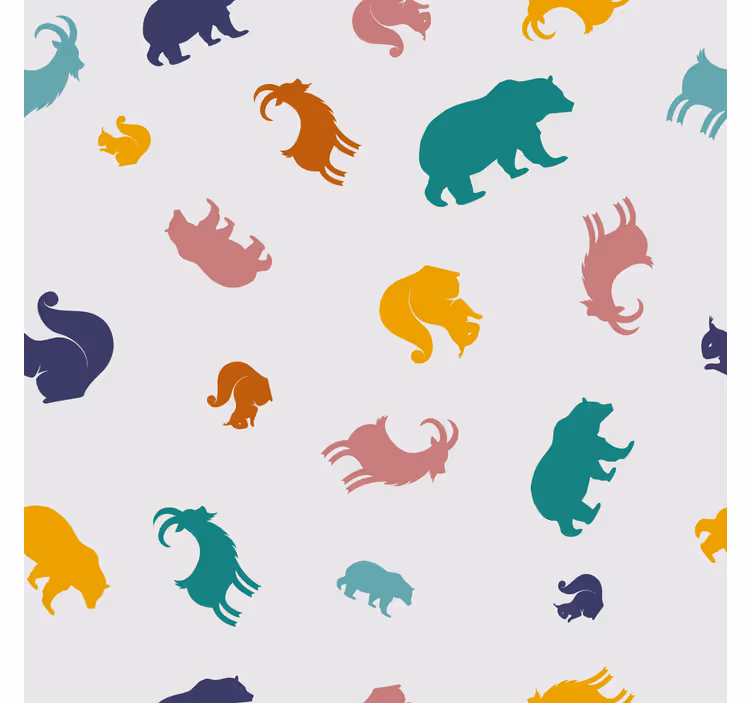 Estore de rolo infantil padrão chamois e ursos - TenStickers