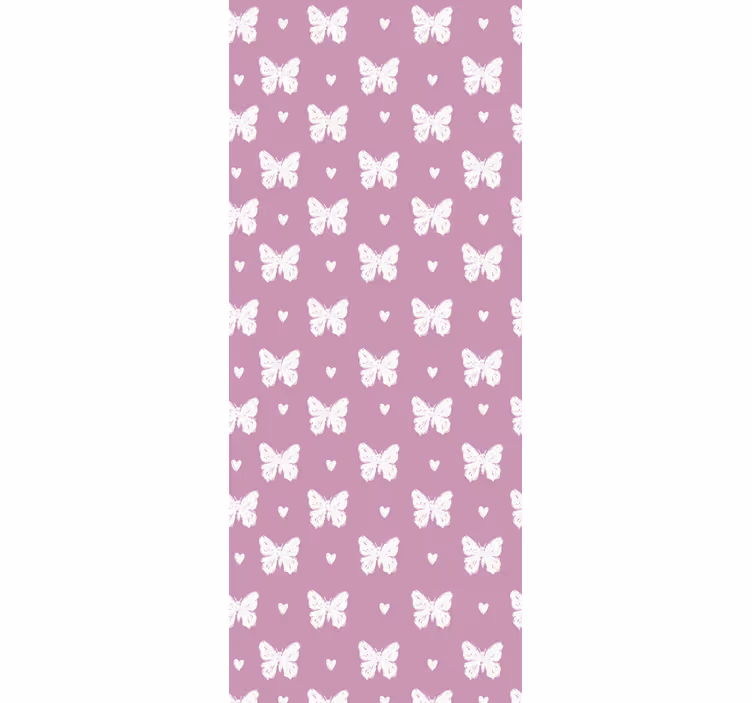 Estore de rolo infantil padrão de borboletas rosas - TenStickers