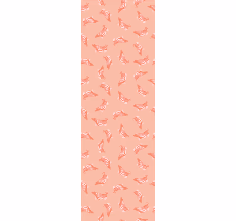 Estore de rolo infantil padrão de pássaros rosa - TenStickers