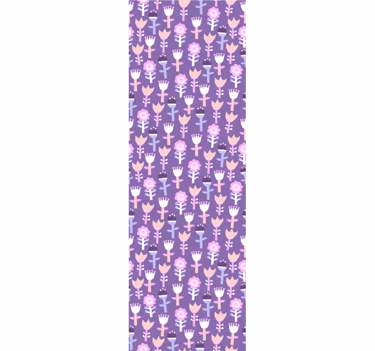 Estore de rolo infantil padrão abstrato em tons roxos - TenStickers