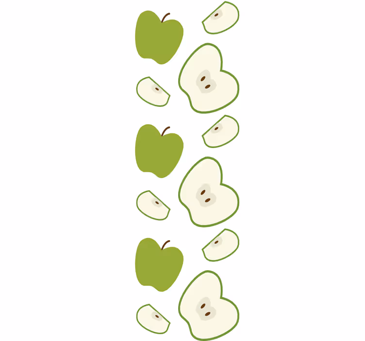 Estore de rolo infantil maçãs verdes felizes - TenStickers