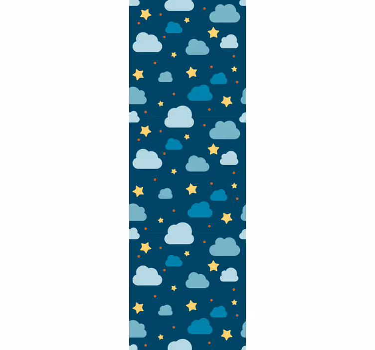 Estore de rolo infantil noite estrelada com nuvens - TenStickers