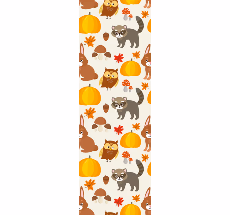 Estore de rolo infantil animais da floresta no outono - TenStickers