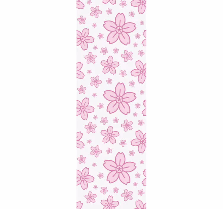 Estore de rolo infantil flores pequenas rosas fundo branco - TenStickers