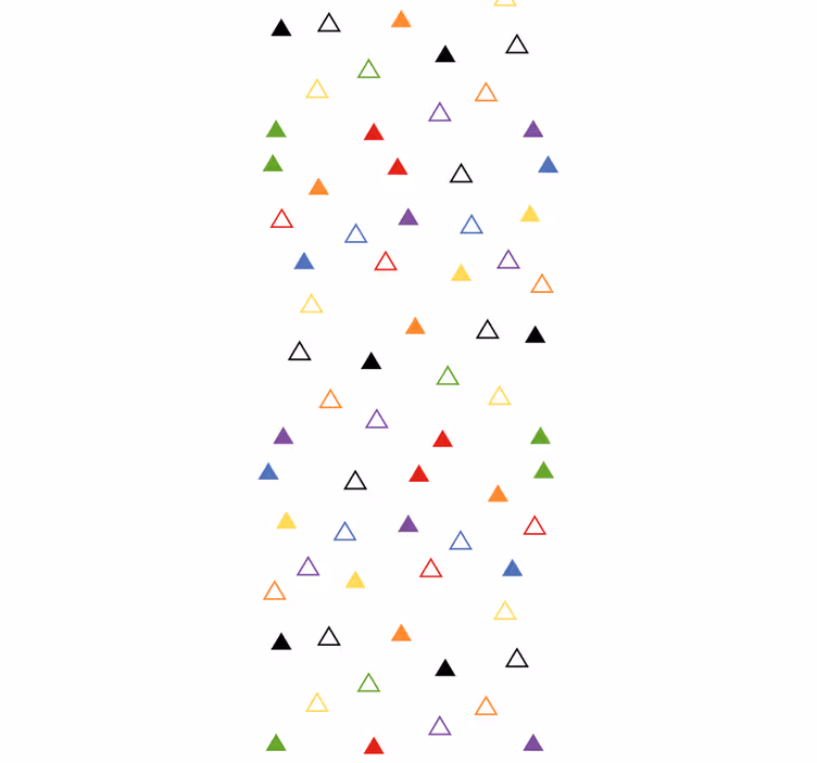 Estore de rolo infantil colorido com triângulos ocos - TenStickers