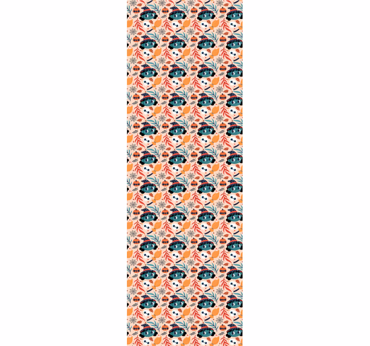 Estore de rolo infantil fundo fofo de bruxa de halloween - TenStickers