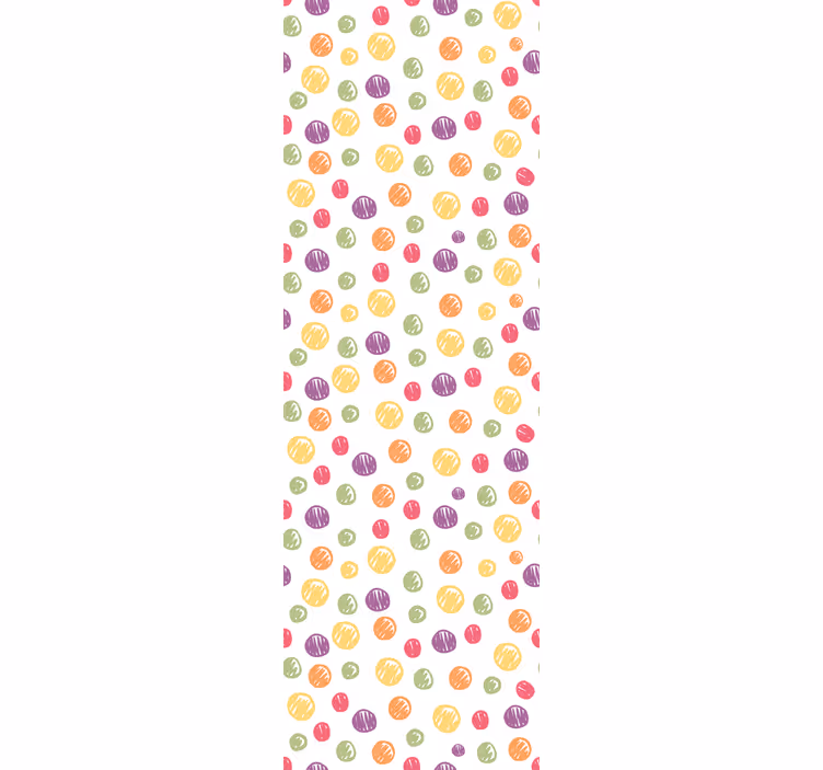 Estore de rolo infantil com padrão de bolinhas coloridas - TenStickers