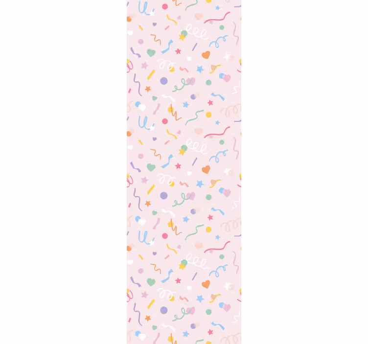 Estore de rolo infantil com estampa de confete pastel - TenStickers