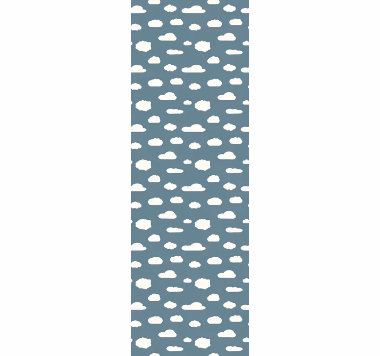 Estore de rolo infantil padrão branco sobre fundo azul - TenStickers