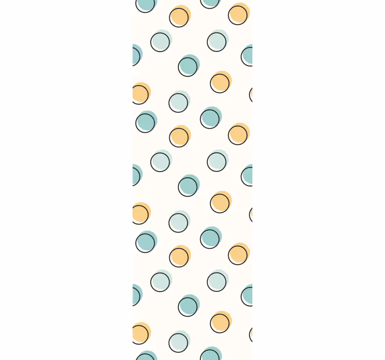 Estore de rolo infantil com bolinhas coloridas - TenStickers