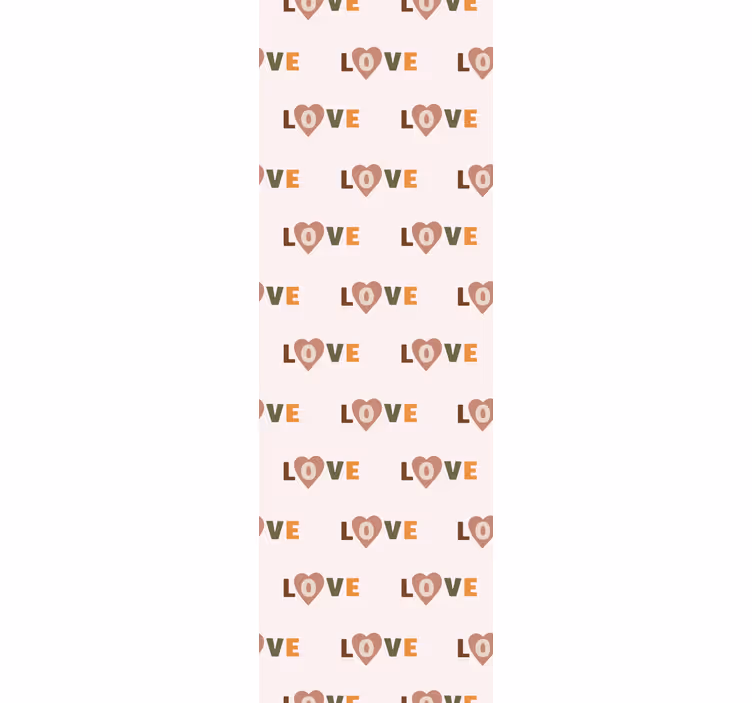 Estore de rolo infantil estilo pastel amoroso - TenStickers