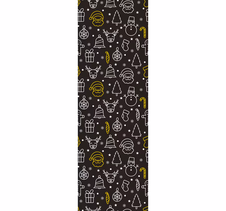 Estore de rolo infantil padrão branco e amarelo - TenStickers