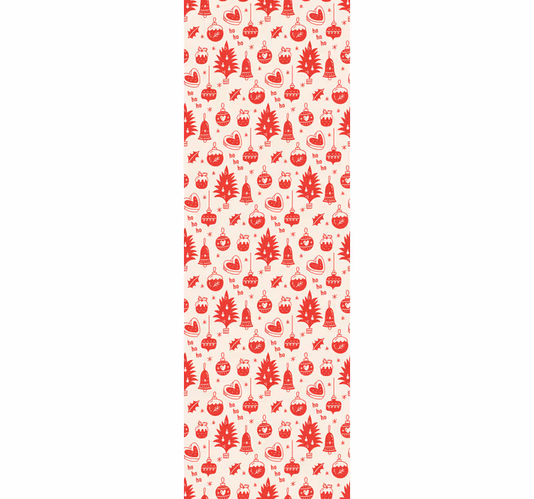 Estore de rolo infantil padrão natalino rosa e vermelho - TenStickers