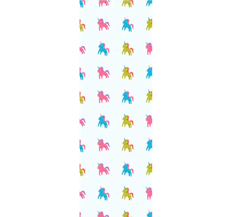 Estore de rolo infantil unicórnios em fundo azul - TenStickers