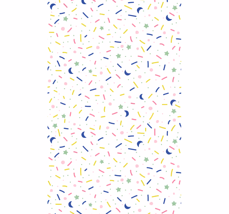 Estore de rolo infantil com padrão de confeitos coloridos - TenStickers