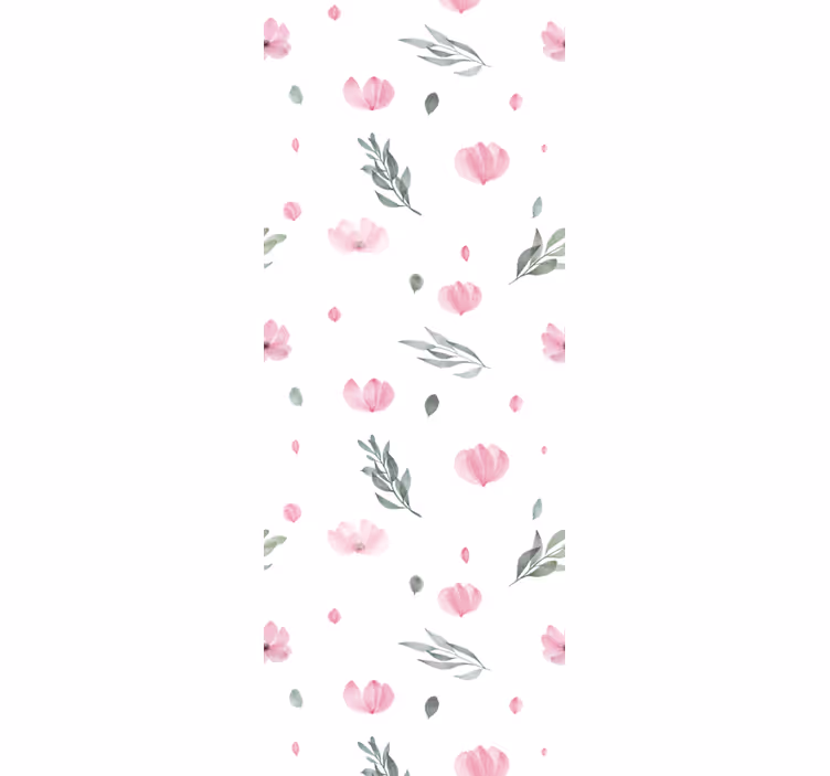 Estore de rolo infantil flores pequenas minimalistas rosas - TenStickers